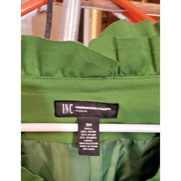 NWT - INC Int'l Concepts - Heavy, Lined Green Dressy Jacket - Size 3X Christmasy - Picture 4 of 7